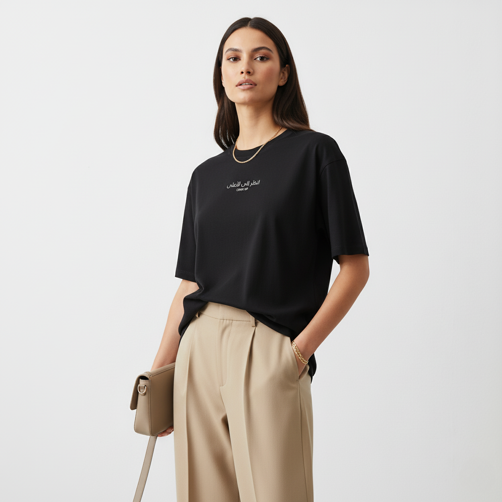 LOOSE FIT UNISEX T-SHIRT "LOOK UP"