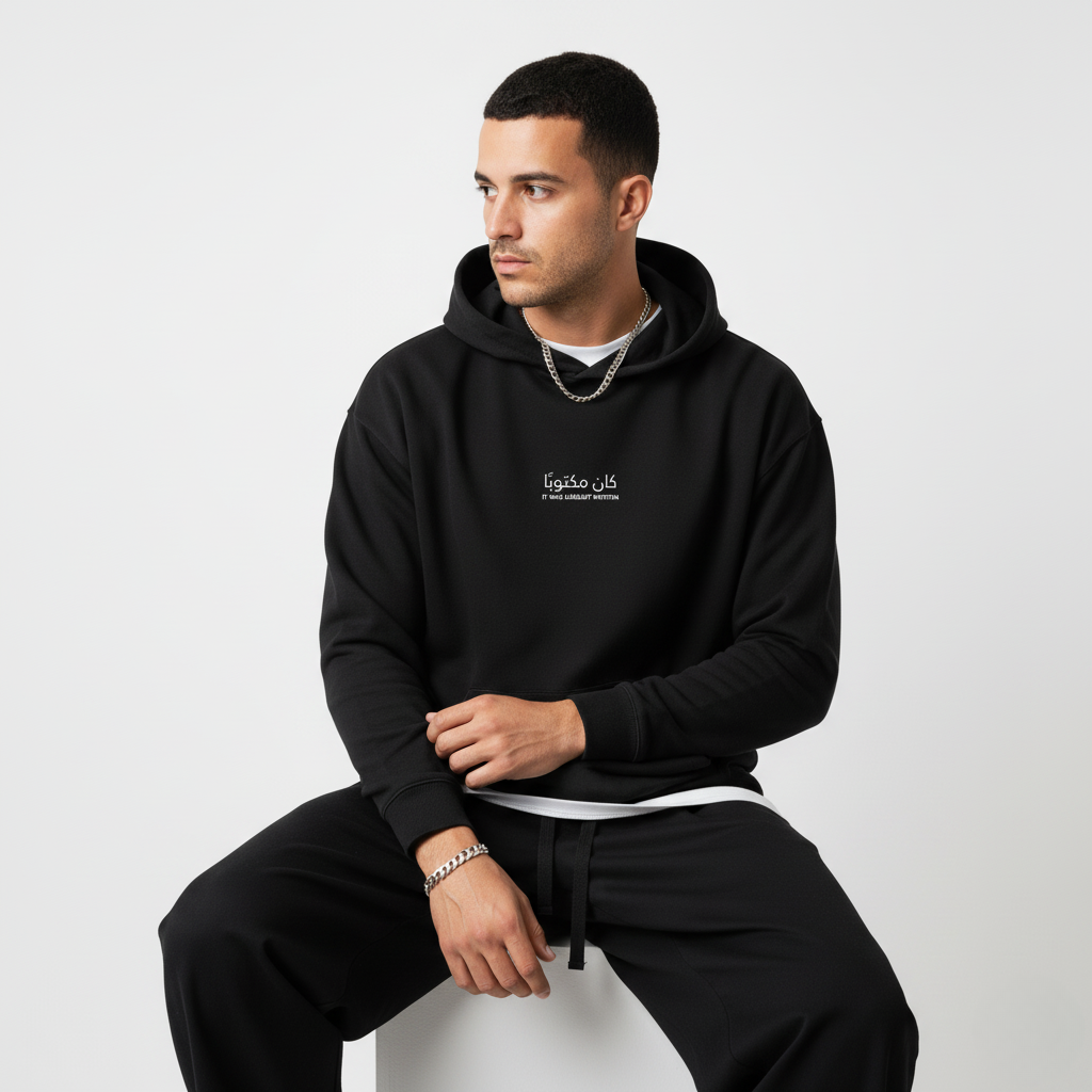 LOOSE FIT UNISEX HOODIE "it was already written"